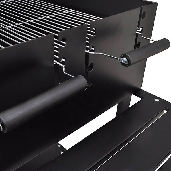 VIDAXL - vidaXL Support de barbecue au charbon de bois 2 roues - large