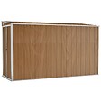 VIDAXL - vidaXL Abri de jardin mural Marron 118x288x178 cm Acier galvanisé - vignette