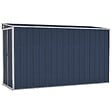 VIDAXL - vidaXL Abri de jardin mural Anthracite 118x288x178 cm Acier - vignette
