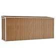 VIDAXL - vidaXL Abri de jardin mural Marron 118x382x178 cm Acier galvanisé - vignette