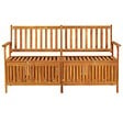VIDAXL - vidaXL Banc de rangement 148 cm Bois d'acacia solide - vignette