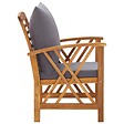 VIDAXL - vidaXL Chaises de jardin avec coussins lot de 2 Bois d'acacia massif - vignette