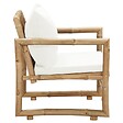 VIDAXL - vidaXL Chaises de jardin lot de 2 avec coussins et oreillers Bambou - vignette