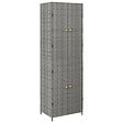 VIDAXL - vidaXL Armoire de rangement jardin Gris 59x40x180 cm Résine tressée - vignette