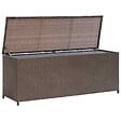VIDAXL - vidaXL Boîte de rangement de jardin marron 120x50x60 cm résine tressée - vignette