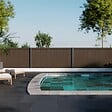 DECKLINEA - Kit Occultation Composite - L2,5 x H1,23m - Couleur : Brun - Haute Resistance - Occultant Pour Grillage Rigide - vignette