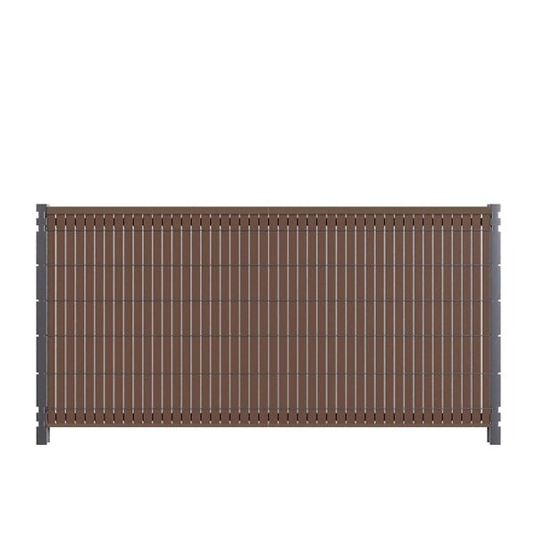 DECKLINEA - Kit Occultation Composite - L2,5 x H1,23m - Couleur : Brun - Haute Resistance - Occultant Pour Grillage Rigide - large