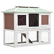 VIDAXL - vidaXL Cage double pour animaux Marron Bois - vignette