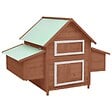 VIDAXL - vidaXL Poulailler Moka et blanc 150x96x110 cm Bois de sapin massif - vignette