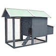 VIDAXL - vidaXL Poulailler Gris 170x81x110 cm Bois de pin massif et sapin - vignette