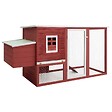 VIDAXL - vidaXL Poulailler d'extérieur avec 1 nichoir Rouge Bois - vignette