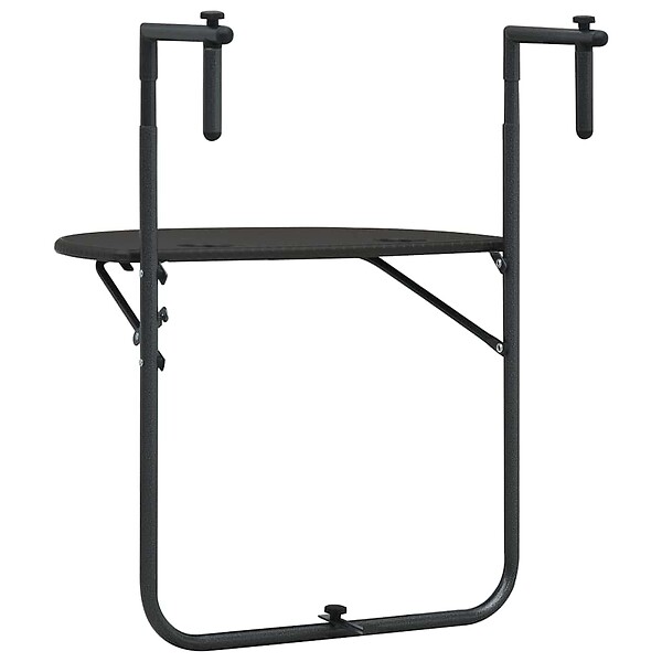 VIDAXL - vidaXL Table de balcon Marron 60x64x83,5 cm Plastique Aspect de rotin - large