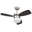 VIDAXL - vidaXL Ventilateur de plafond lampe et télécommande 76 cm Marron foncé - vignette