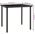 VIDAXL - vidaXL Table à dîner d'extérieur Anthracite 80x80x72 cm Verre et acier - vignette