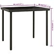 VIDAXL - vidaXL Table à dîner d'extérieur Anthracite 80x80x72 cm Verre et acier - vignette