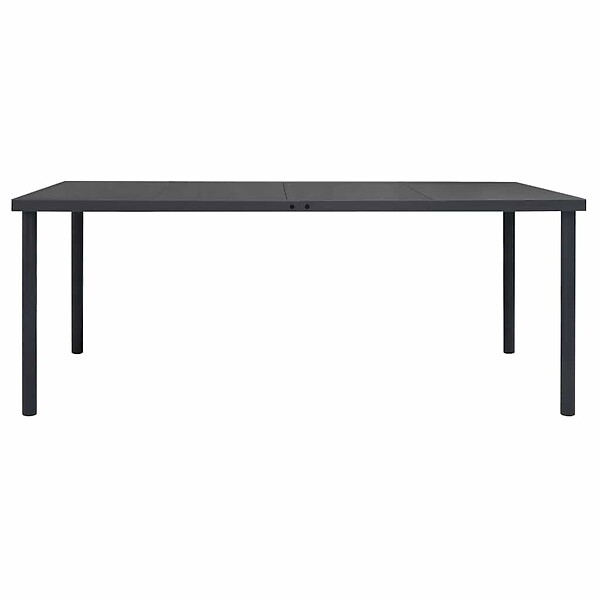 VIDAXL - vidaXL Table à dîner d'extérieur Anthracite 190x90x74 cm Acier - large