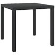 VIDAXL - vidaXL Table de jardin Noir 80 x 80 x 74 cm Aluminium et WPC - vignette