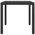 VIDAXL - vidaXL Table de jardin Noir 80 x 80 x 74 cm Aluminium et WPC - vignette