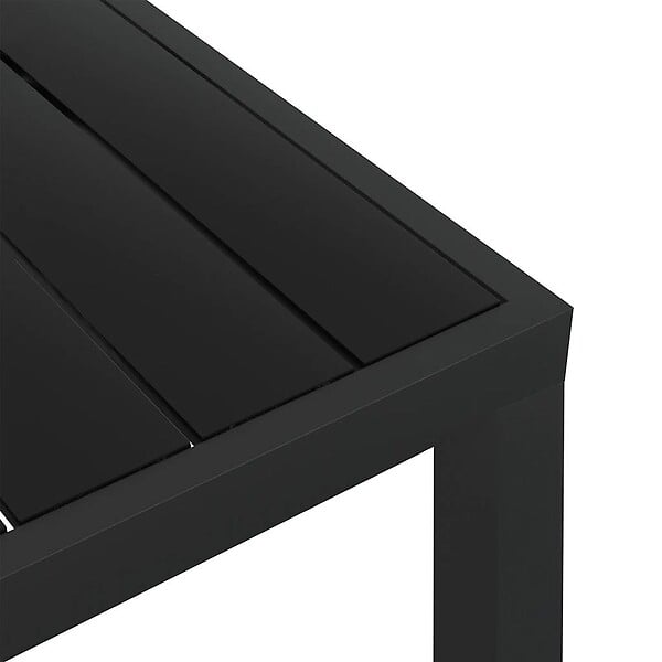 VIDAXL - vidaXL Table de jardin Noir 80 x 80 x 74 cm Aluminium et WPC - large