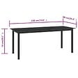 VIDAXL - vidaXL Table de jardin Noir 190x90x74 cm Aluminium et verre - vignette