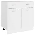 VIDAXL - vidaXL Armoire de plancher à tiroir "Lyon" Blanc 80x46x81,5cm - vignette