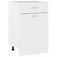 VIDAXL - vidaXL Armoire de plancher à tiroir "Lyon" Blanc 50x46x81,5cm - vignette