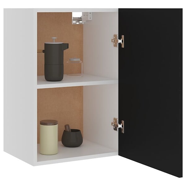 VIDAXL - vidaXL Armoire suspendue "Lyon" Noir 39,5x31x60 cm Bois d'ingénierie - large