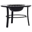 VIDAXL - vidaXL Foyer mosaïque Noir et blanc 68 cm Céramique - vignette