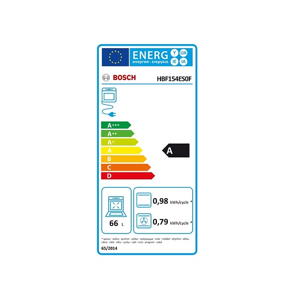 BOSCH - Four Intégrable Multifonction 66l 60cm Hydrolyse Inox - HBF154ES0F - large