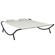 VIDAXL - vidaXL Chaise longue d'extérieur Tissu Crème - vignette
