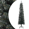 VIDAXL - vidaXL Sapin de Noël artificiel mince avec support Vert 180 cm PVC - vignette