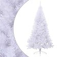 VIDAXL - vidaXL Sapin de Noël artificiel moitié avec support blanc 180 cm PVC - vignette
