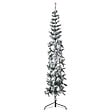 VIDAXL - vidaXL Demi sapin de Noël artificiel mince avec neige floquée 180 cm - vignette