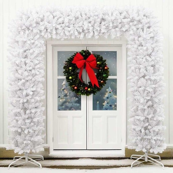 VIDAXL - vidaXL Arche d'arbre de Noël Blanc 240 cm - large