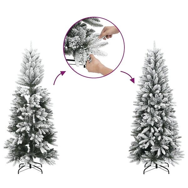VIDAXL - vidaXL Sapin de Noël artificiel avec neige floquée 180 cm PVC et PE - large