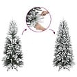 VIDAXL - vidaXL Sapin de Noël artificiel avec neige floquée 180 cm PVC et PE - vignette
