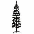VIDAXL - vidaXL Demi sapin de Noël artificiel mince avec support Noir 120 cm - vignette