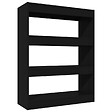 VIDAXL - vidaXL Bibliothèque/Cloison Noir 80x30x103 cm Bois d'ingénierie - vignette