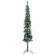 VIDAXL - vidaXL Demi sapin de Noël artificiel mince avec support Vert 120 cm - vignette