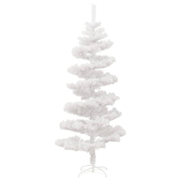 VIDAXL - vidaXL Arbre de Noël hélicoïdal pré-éclairé et support blanc 180cm PVC - large