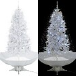 VIDAXL - vidaXL Arbre de Noël neigeux avec base de parapluie Blanc 190 cm - vignette