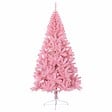 VIDAXL - vidaXL Demi sapin de Noël artificiel avec support Rose 180 cm PVC - vignette