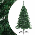 VIDAXL - vidaXL Sapin de Noël artificiel moitié avec support vert 150 cm PVC - vignette