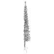 VIDAXL - vidaXL Demi sapin de Noël artificiel mince avec support Argenté 150 cm - vignette