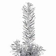 VIDAXL - vidaXL Demi sapin de Noël artificiel mince avec support Argenté 150 cm - vignette