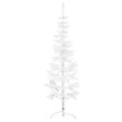 VIDAXL - vidaXL Demi sapin de Noël artificiel mince avec support Blanc 180 cm - vignette