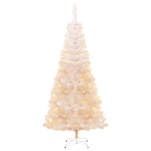 VIDAXL - vidaXL Sapin de Noël artificiel pointes iridescentes Blanc 240 cm PVC - large