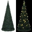 VIDAXL - vidaXL Sapin de Noël artificiel pré-éclairé avec guirlandes vert 210cm - vignette