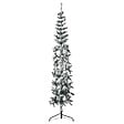 VIDAXL - vidaXL Demi sapin de Noël artificiel mince avec neige floquée 240 cm - vignette