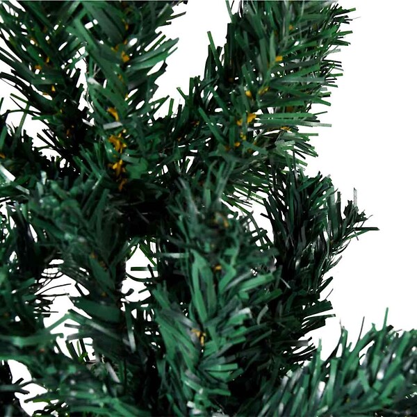 VIDAXL - vidaXL Demi sapin de Noël artificiel mince avec support Vert 210 cm - large